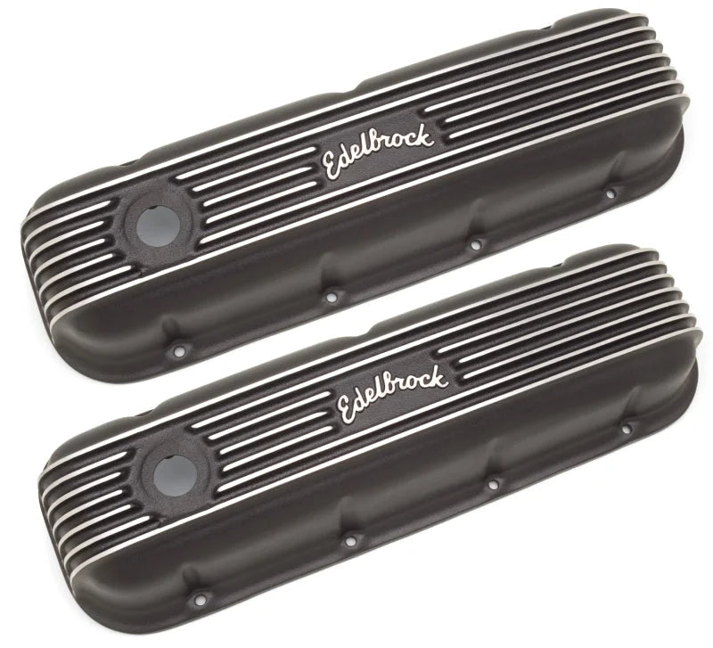 Edelbrock Valve Cover Classic Series Chevrolet 1965 and Later 396-502 V8 Black - Additional View 6