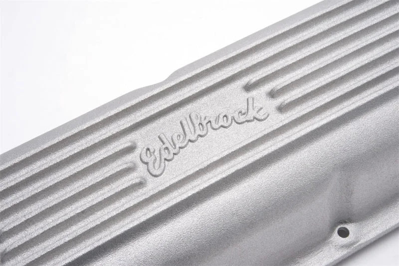 Edelbrock Valve Cover Classic Series Chevrolet 1965 and Later 396-502 V8 Satin - Back View