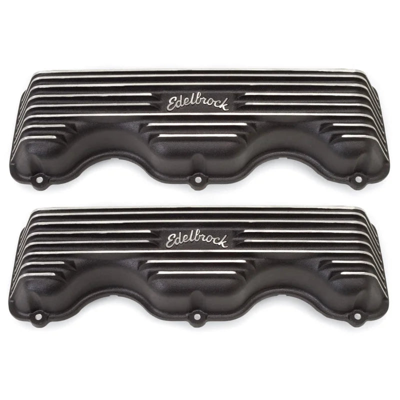 Edelbrock Valve Cover Classic Series Chevrolet W 348/409 CI V8 Black - Main Product View