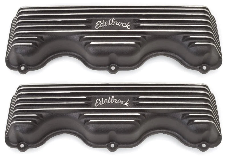 Edelbrock Valve Cover Classic Series Chevrolet W 348/409 CI V8 Black - Side View