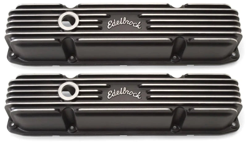 Edelbrock Valve Cover Classic Series Chrysler 383/440 CI V8 Black - Side View