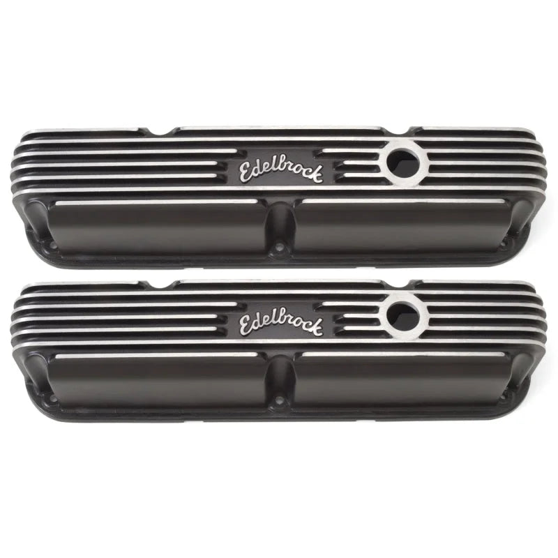 Edelbrock Valve Cover Classic Series Chrysler La 318-340-360 CI V8 Black - Side View