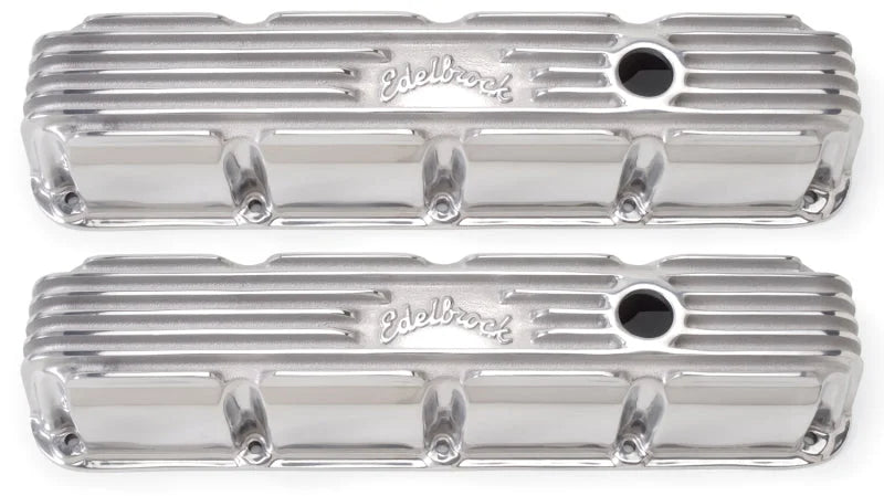 Edelbrock Valve Cover Classic Series Chrysler Magnum V8 Polshed - Side View