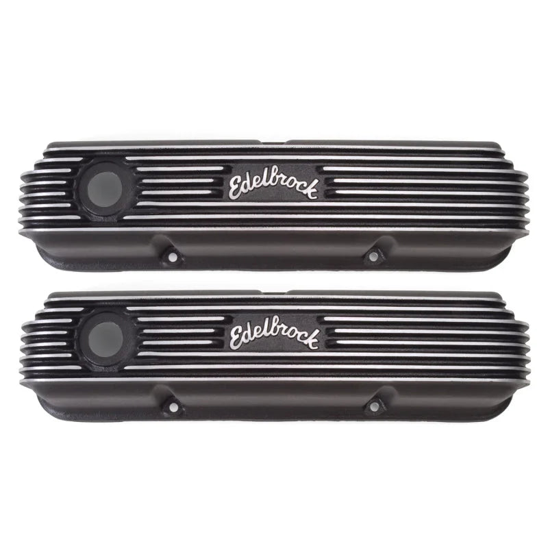 Edelbrock Valve Cover Classic Series Ford 1958-1976 FE V8 Black - Main Product View