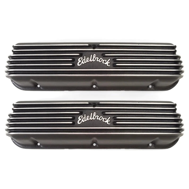 Edelbrock Valve Cover Classic Series Ford 1962-95 221 351W V8 Black - Side View