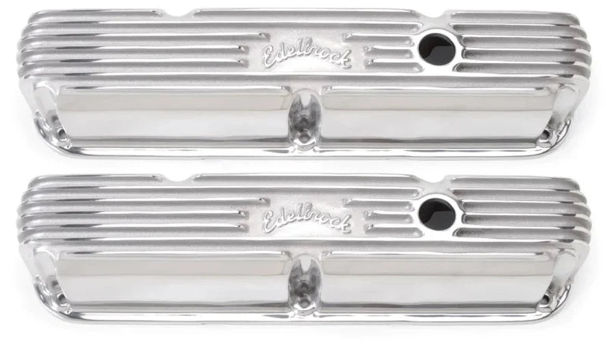 Edelbrock Valve Cover Classic Series Chrysler La 318-340-360 CI V8 Polshed - Side View