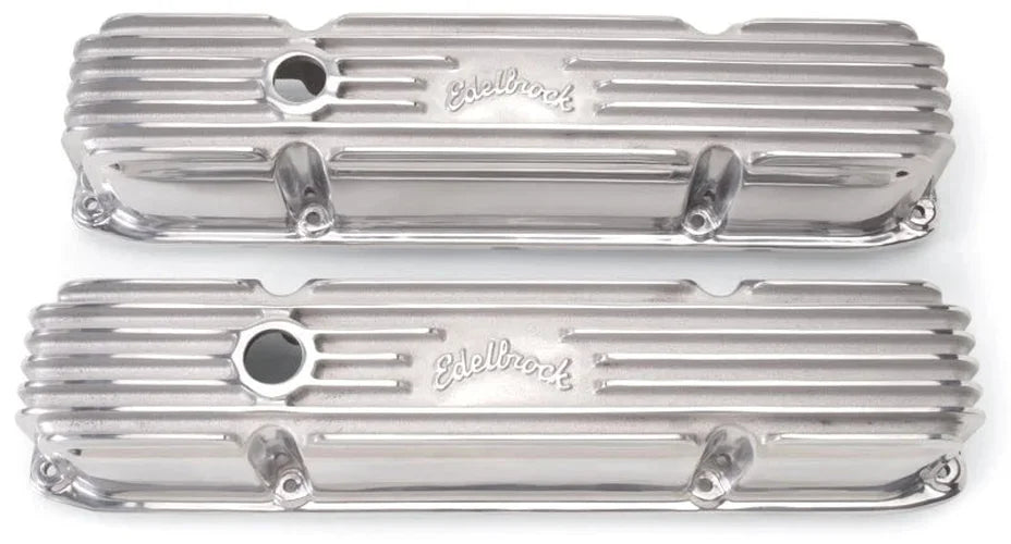 Edelbrock Valve Cover Classic Series Chrysler 383/440 CI V8 Polshed - Side View