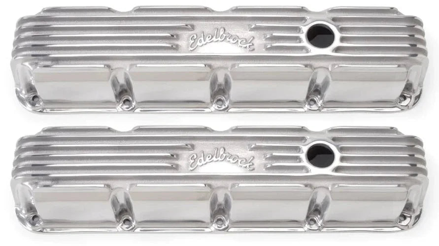 Edelbrock Valve Cover Classic Series Chrysler Magnum V8 Polshed - Side View