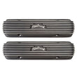 Load image into Gallery viewer, Edelbrock Valve Cover Classic Series Pontiac 1962-1979 301-455 CI V8 Black - Side View