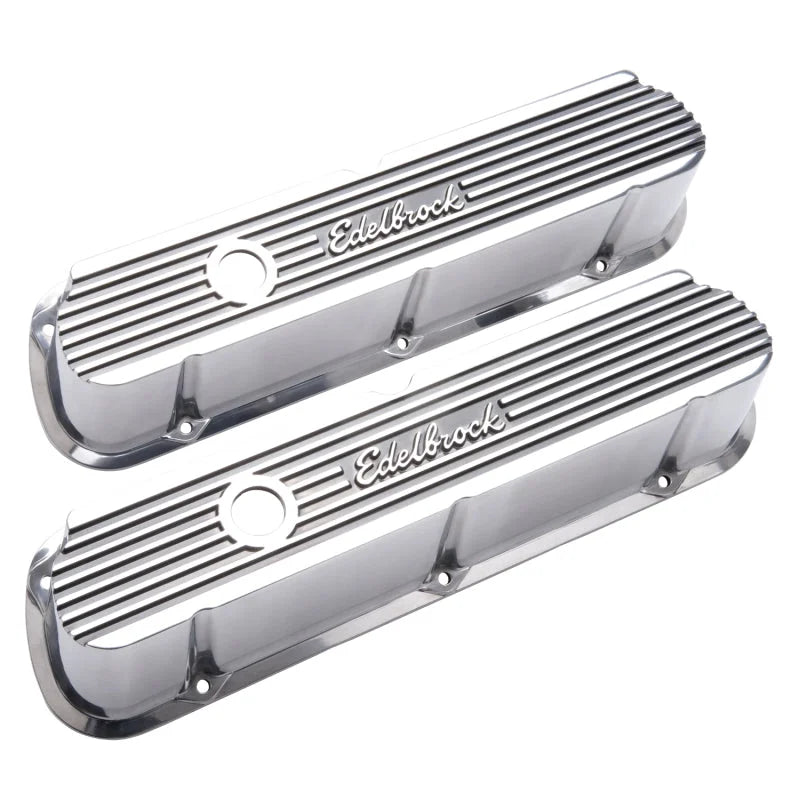 Edelbrock Valve Cover Elite II Series Ford 289-302-351W CI V8 Tall Polished - Installation View