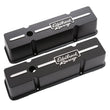 Load image into Gallery viewer, Edelbrock Valve Cover Racing Series Chevrolet 1959-1986 262-400 CI V8 Tall Black - Back View