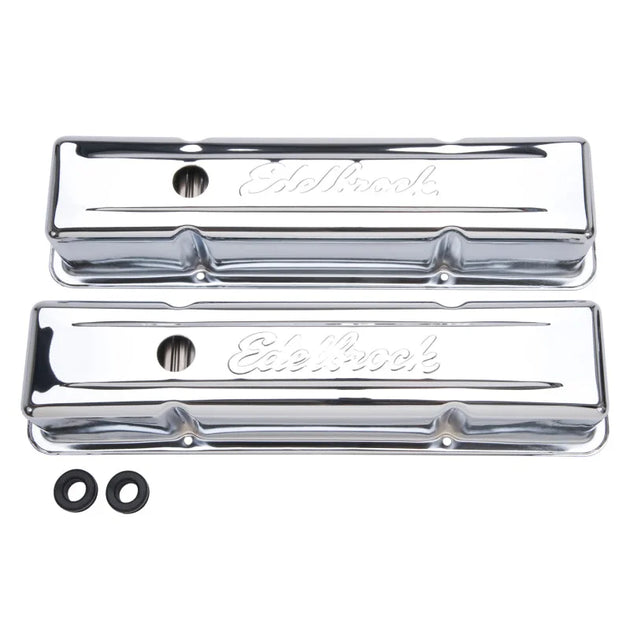 Edelbrock Valve Cover Signature Series Tall Chrome fits 1960-1986...