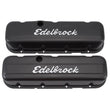 Load image into Gallery viewer, Edelbrock Valve Cover Signature Series Chevrolet 1965 and Later 396-502 V8 Tall Black - Side View
