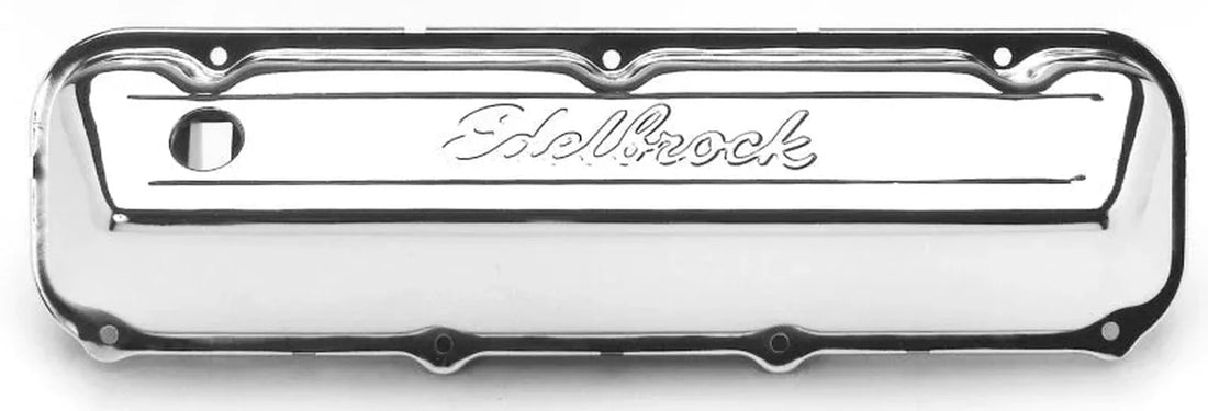 Edelbrock Valve Cover Signature Series Ford 429/460 CI V8 Chrome - Side View