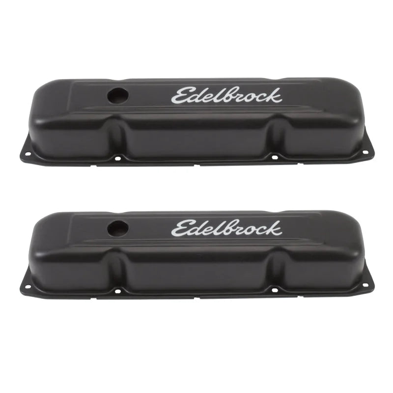 Edelbrock Valve Cover Signature Series Chrysler 1958-1979 361-440 V8 Black - Side View