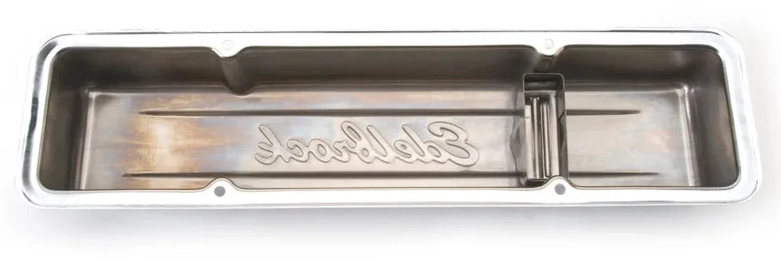 Edelbrock Valve Cover Signature Series Chevrolet 1959-1986 262-400 CI V8 Low Chrome - Additional View 8