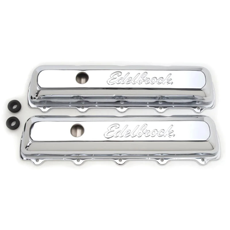 Edelbrock Valve Cover Signature Series Oldsmobile 350-455 CI V8 Chrome - Main Product View
