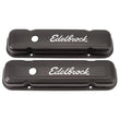 Load image into Gallery viewer, Edelbrock Valve Cover Signature Series Pontiac 1962-1979 301-455 CI V8 Low Black - Side View