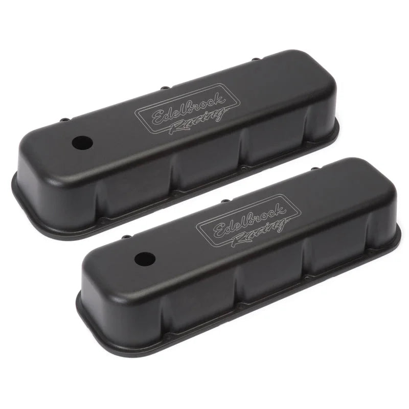 Edelbrock Valve Cover Victor Series Chevrolet 1965 and Later 396-502 V8 Tall Black - Additional View 6