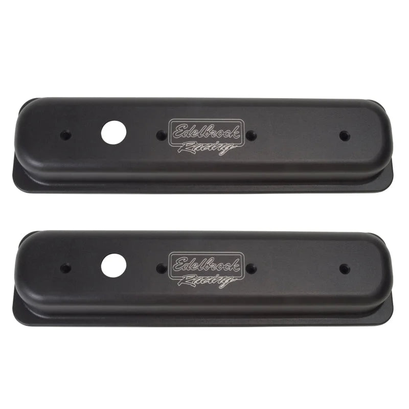 Edelbrock Valve Cover Victor Series Chevrolet 1987-1995 262-400 CI V8 Black - Side View