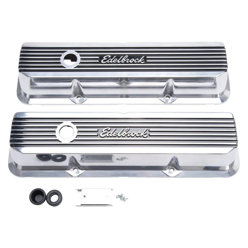 Edelbrock Valve Covers Elite II Ford FE 1958-76 Polished - Main Product View