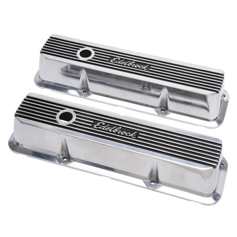 Edelbrock Valve Covers Elite II Ford FE 1958-76 Polished - Side View