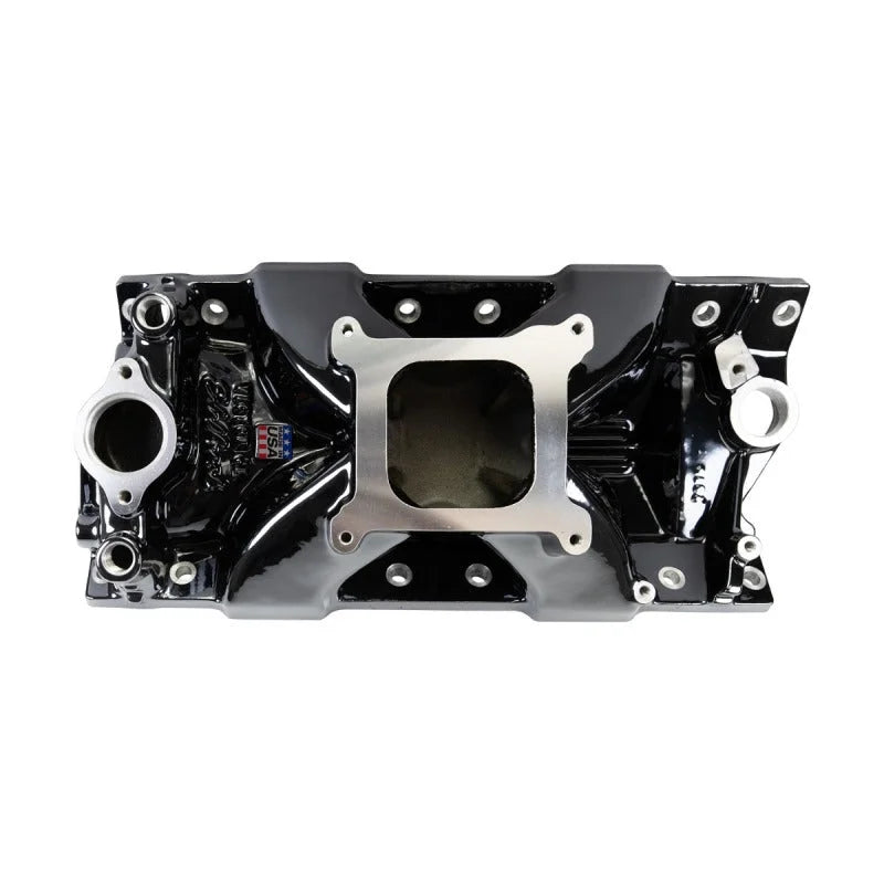 Edelbrock Victor Jr. 23 Degree Black Plasma Intake Manifold fits Chevy Sb - Main Product View