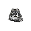 Load image into Gallery viewer, Edelbrock Victor Jr. 23 Degree Intake Manifold - Chrome Plasma Finish fits Chevy Sb - Back View