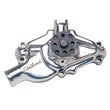 Load image into Gallery viewer, Edelbrock Water Pump High Performance Chevrolet 350 CI V8 Short Style Polished Finish - Side View