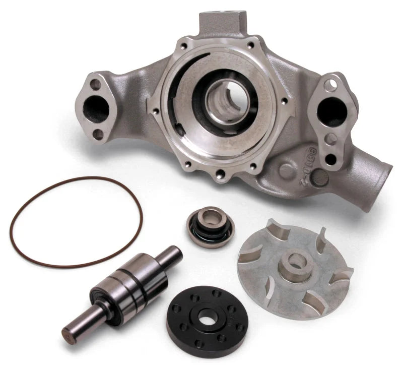 Edelbrock Water Pump High Performance Chevrolet 350 CI V8 Short Style Satin Finish - Back View
