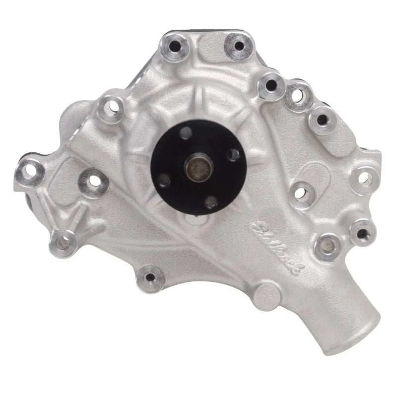 Edelbrock Water Pump High Performance Ford 1970-78 302 CI 1970-87 351W CI V8 Engine Standard Length - Side View
