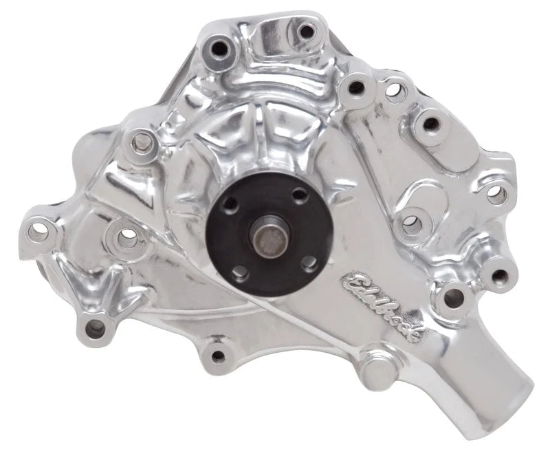 Edelbrock Water Pump High Performance Ford 1970-78 302 CI 1970-87 351W CI V8 Engine Standard Length - Side View
