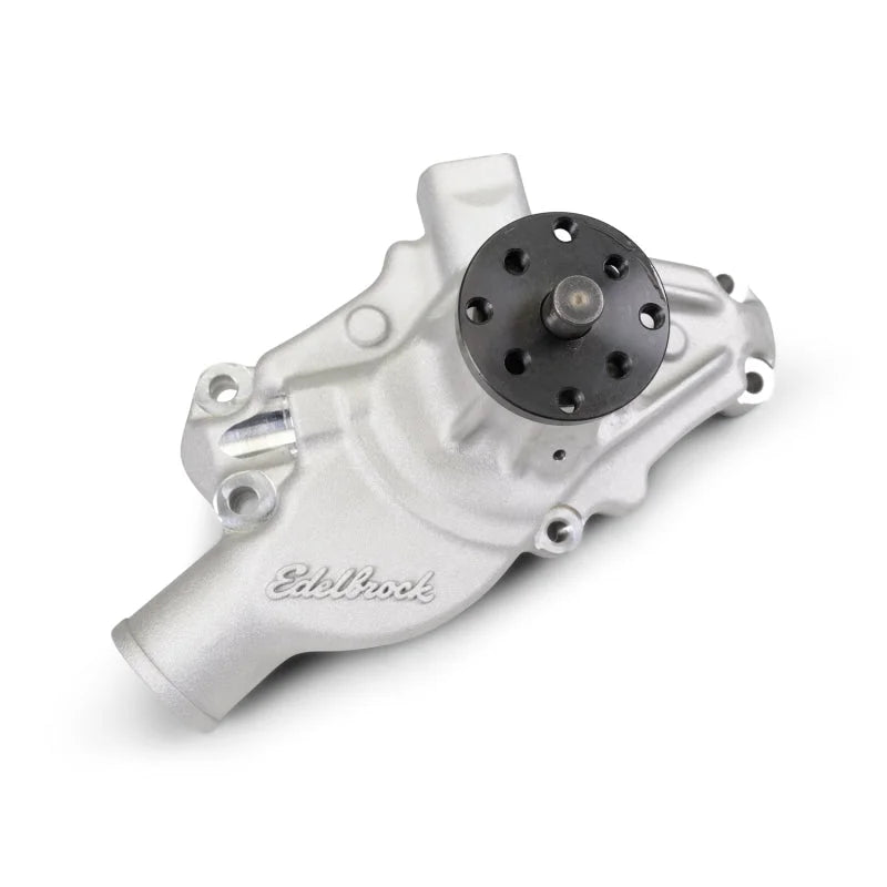 Edelbrock Water Pump for Small-Block Chevy in Satin Finish (Short) - Main Product View