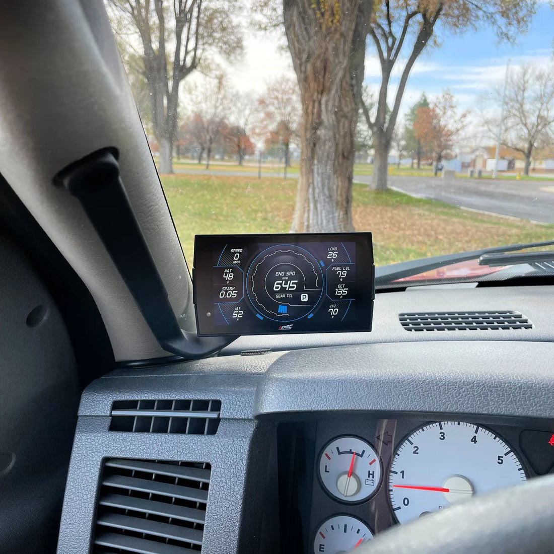 Edge Products A-Pillar Display Mount fits 2006-2009 Dodge Ram 1500 / Ram 2500 / Ram 3500 - Check Fitment Details - Side View