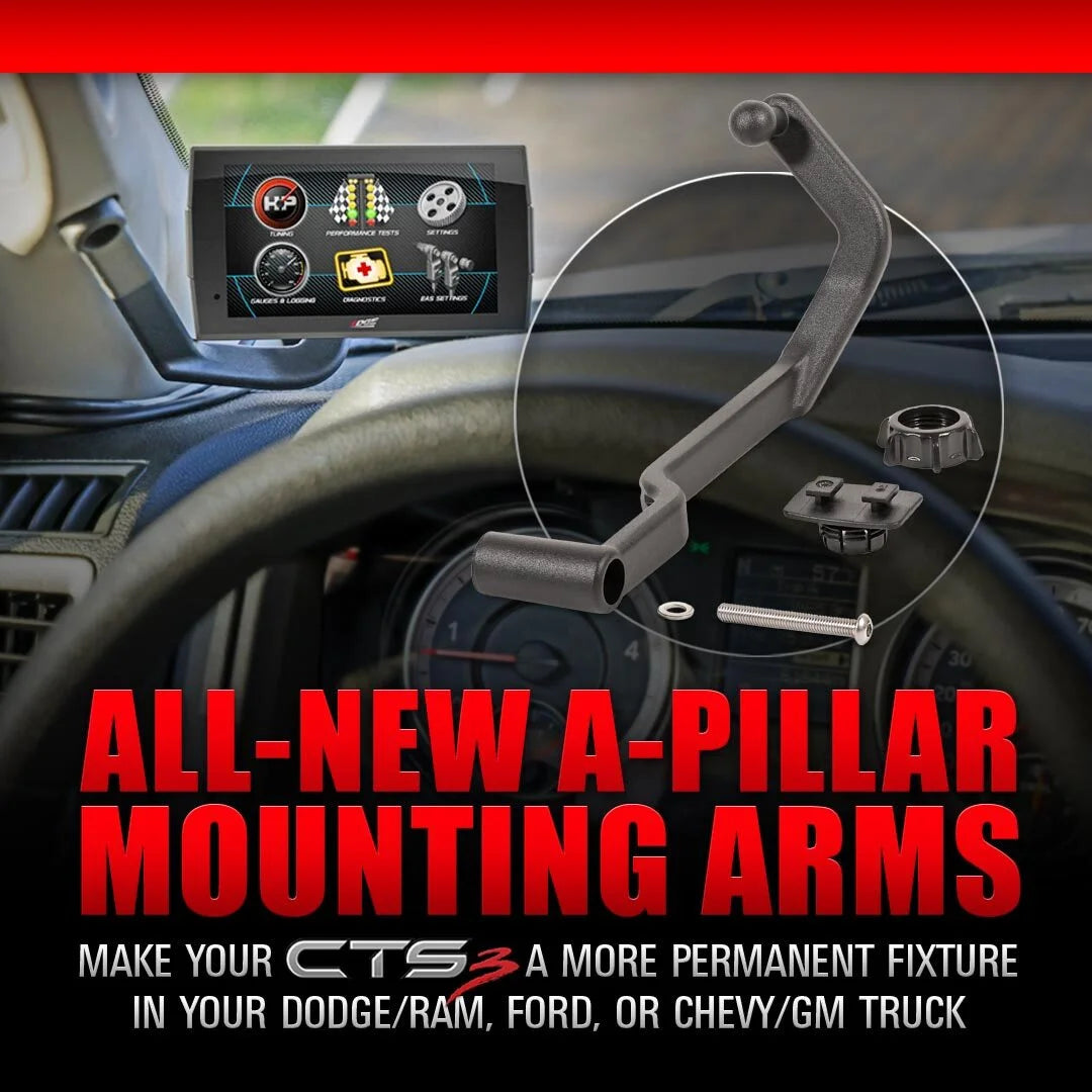 Edge Products A-Pillar Display Mount fits 2006-2009 Dodge Ram 1500 / Ram 2500 / Ram 3500 - Mounting View