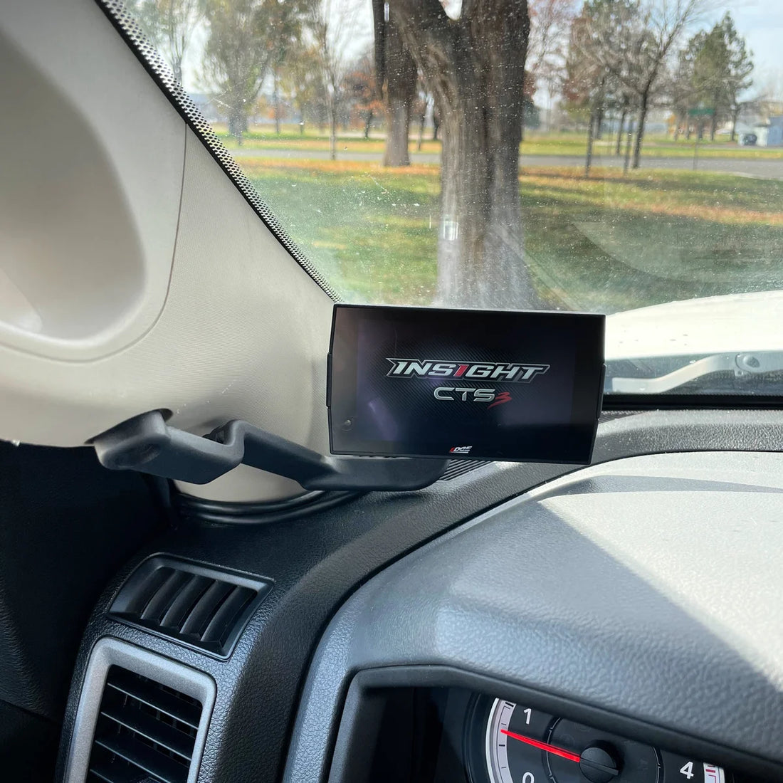 Edge Products A-Pillar Display Mount fits 2010-2018 Dodge Ram - Side View