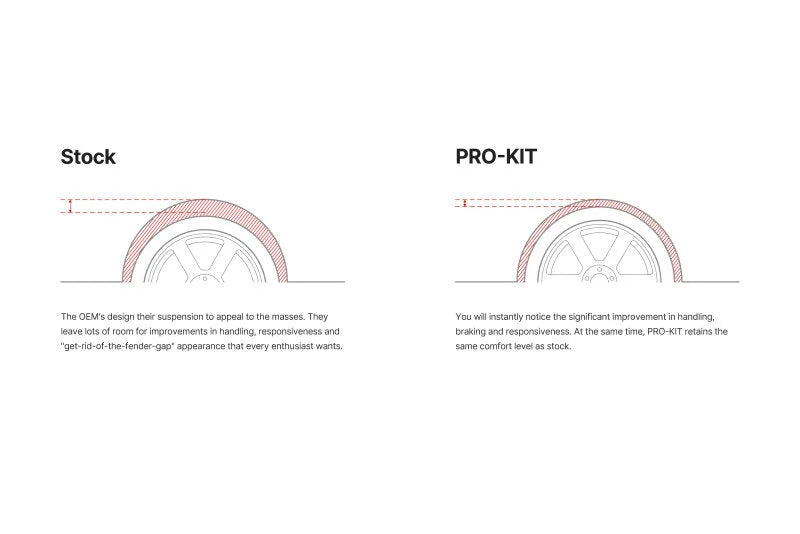 Eibach Pro-Kit for 13 Honda Accord 2.4L 4cyl Street Performance Springs - Side View