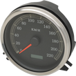 Load image into Gallery viewer, Electronic KM/H Speedometer - Black Face DragSpecialties 76436KMX - Main Product View