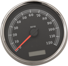 Load image into Gallery viewer, Electronic Speedometer - Black - 120 MPH DragSpecialties 83104B - Main Product View