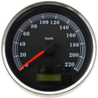 Load image into Gallery viewer, Electronic Speedometer - Black - 220 KPH DragSpecialties 83105B - Main Product View