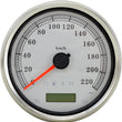 Load image into Gallery viewer, Electronic Speedometer - Silver - 220 KPH DragSpecialties 83105S - Main Product View