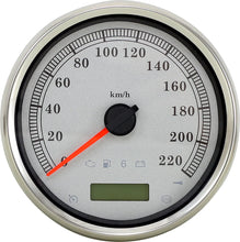 Load image into Gallery viewer, Electronic Speedometer - Silver - 220 KPH DragSpecialties 83105S - Main Product View