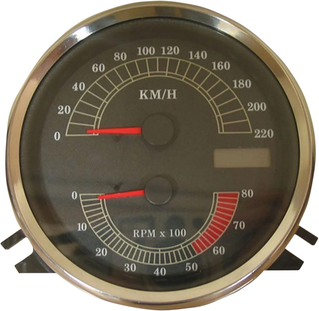 Electronic Speedometer/Tachometer - Stock Look - 120 mph/8000 rpm DragSpecialties T21-6986 - Side View