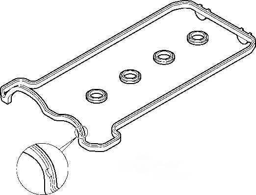 Elring Dichtung Valve Cover Gasket Set 475.860 fits 1998-1999 Mercedes-Benz CL500 / 1997 Mercedes-Benz E420 / 1996-1999 Me...