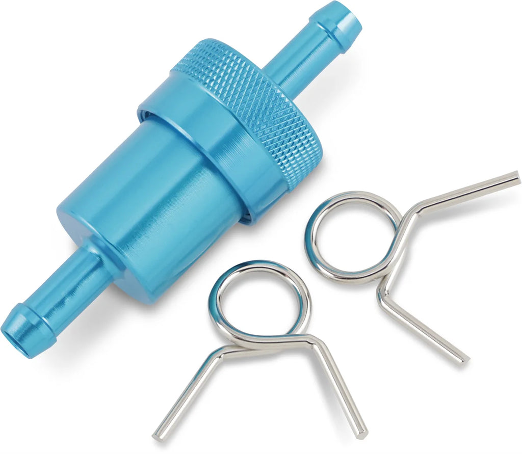 Emgo Anodized Aluminum Fuel Filter - Blue - 5/16" 14-34431 - Main Product View