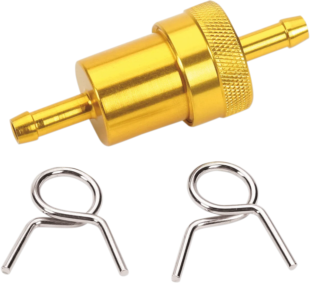Emgo Anodized Aluminum Fuel Filter - Gold - 1/4" 14-34474 - Main Product View
