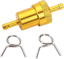 Load image into Gallery viewer, Emgo Anodized Aluminum Fuel Filter - Gold - 1/4" 14-34474 - Main Product View