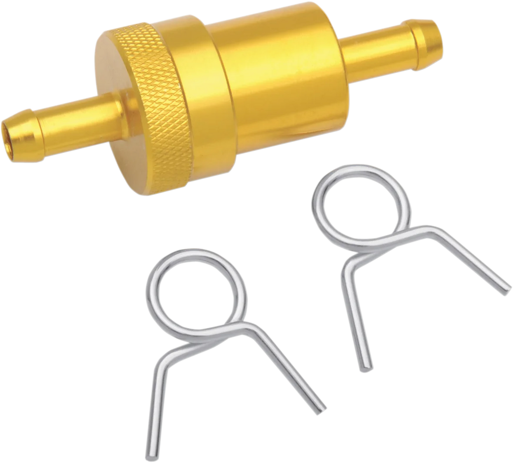 Emgo Anodized Aluminum Fuel Filter - Gold - 5/16" 14-34434 - Main Product View