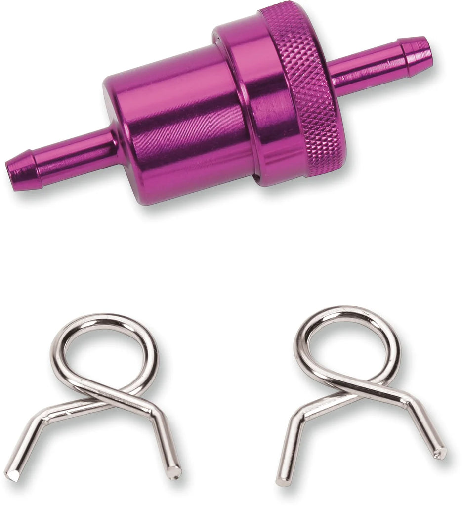 Emgo Anodized Aluminum Fuel Filter - Purple - 1/4" 14-34473 - Main Product View