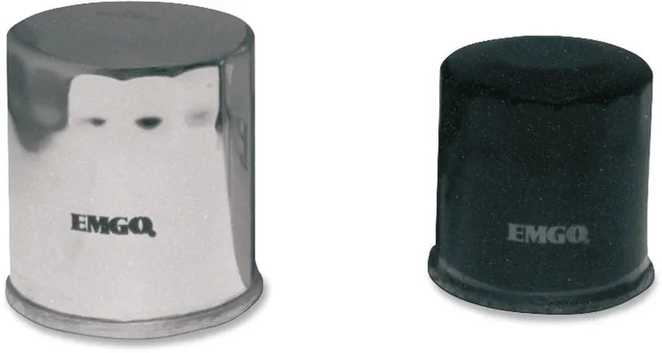 Emgo Micro-Tech Oil Filter - Chrome - Side View